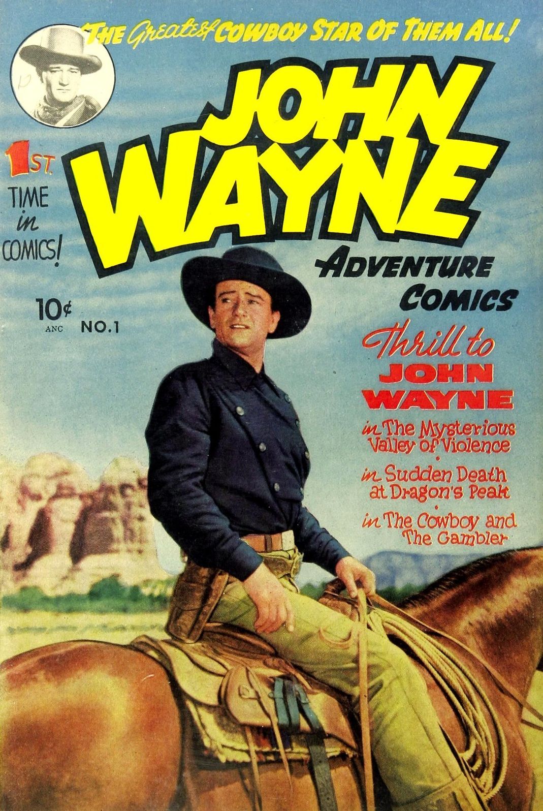 John Wayne Adventure Comics Number 1 Western Comic Book