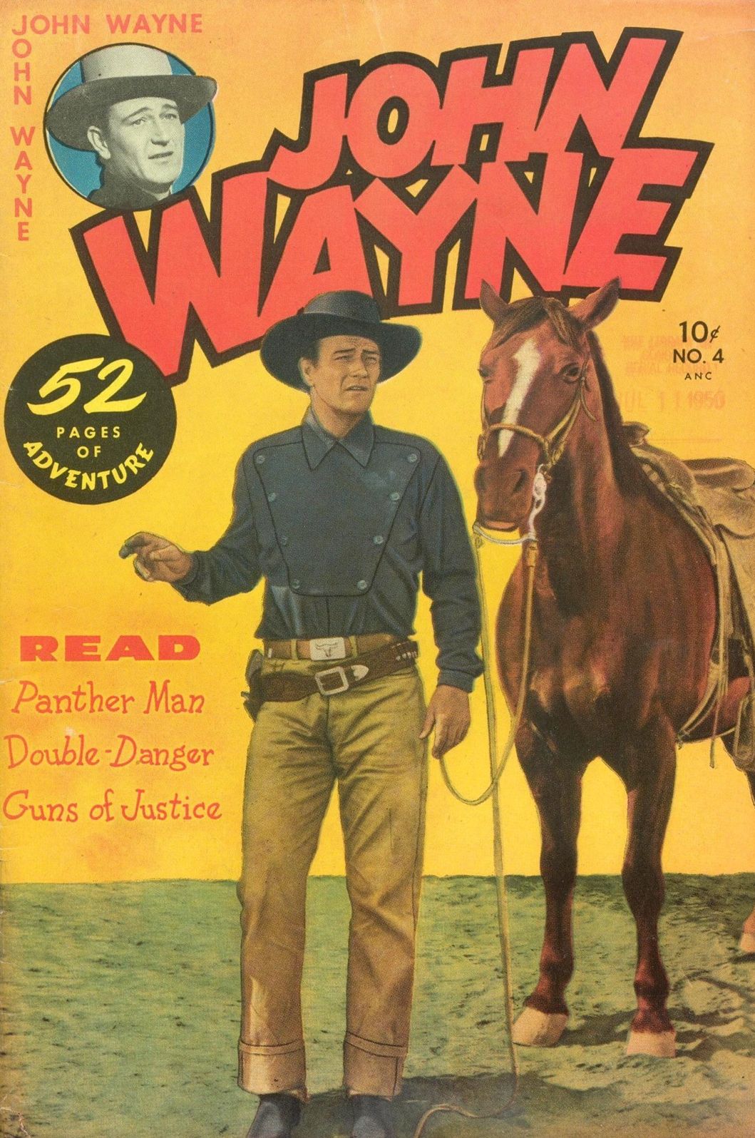 John Wayne Adventure Comics Number 4 Western Comic Book