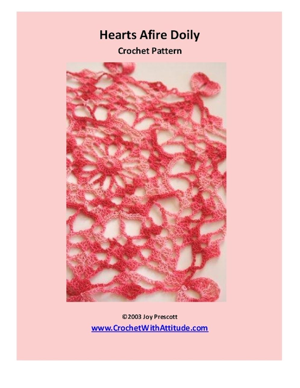 Hearts Afire Doily Crochet Pattern
