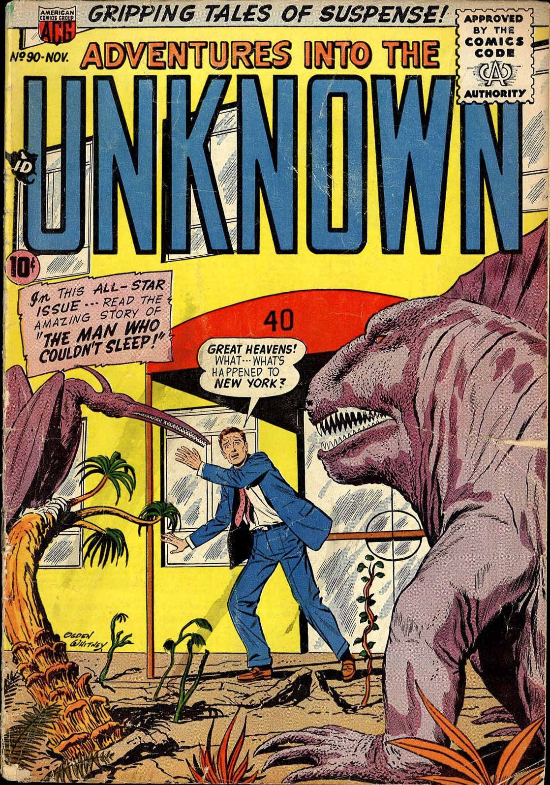 Adventures into the Unknown Number 90 Horror Comic Book