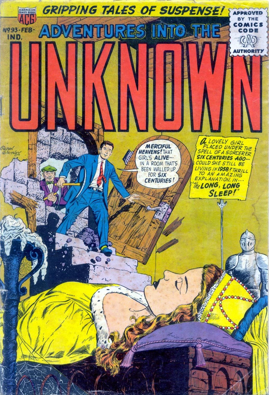 Adventures into the Unknown Number 93 Horror Comic Book