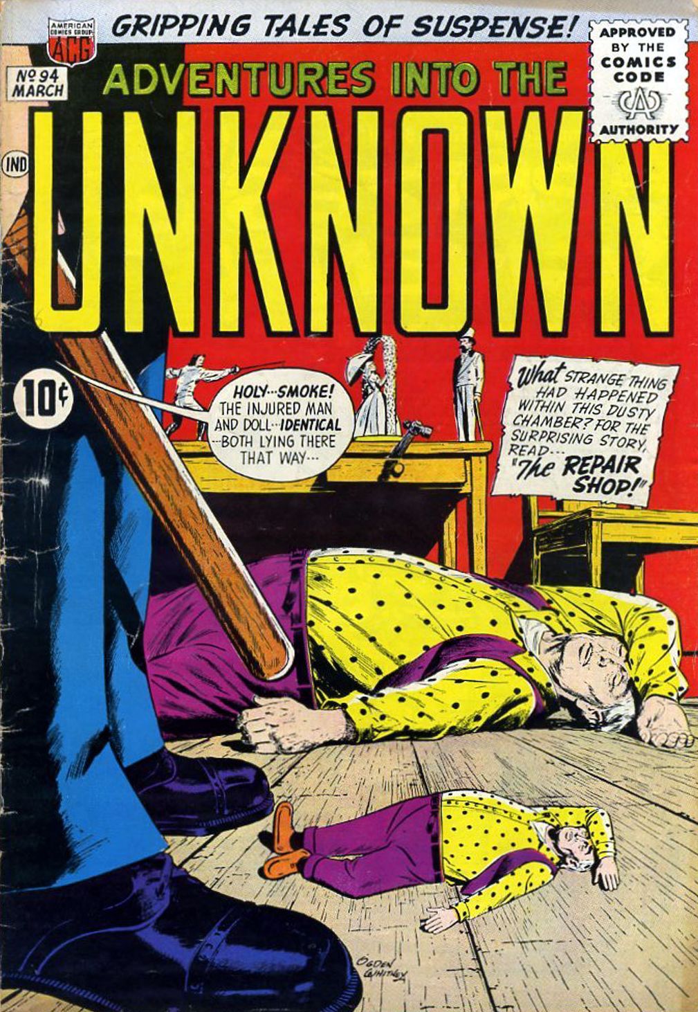 Adventures into the Unknown Number 94 Horror Comic Book
