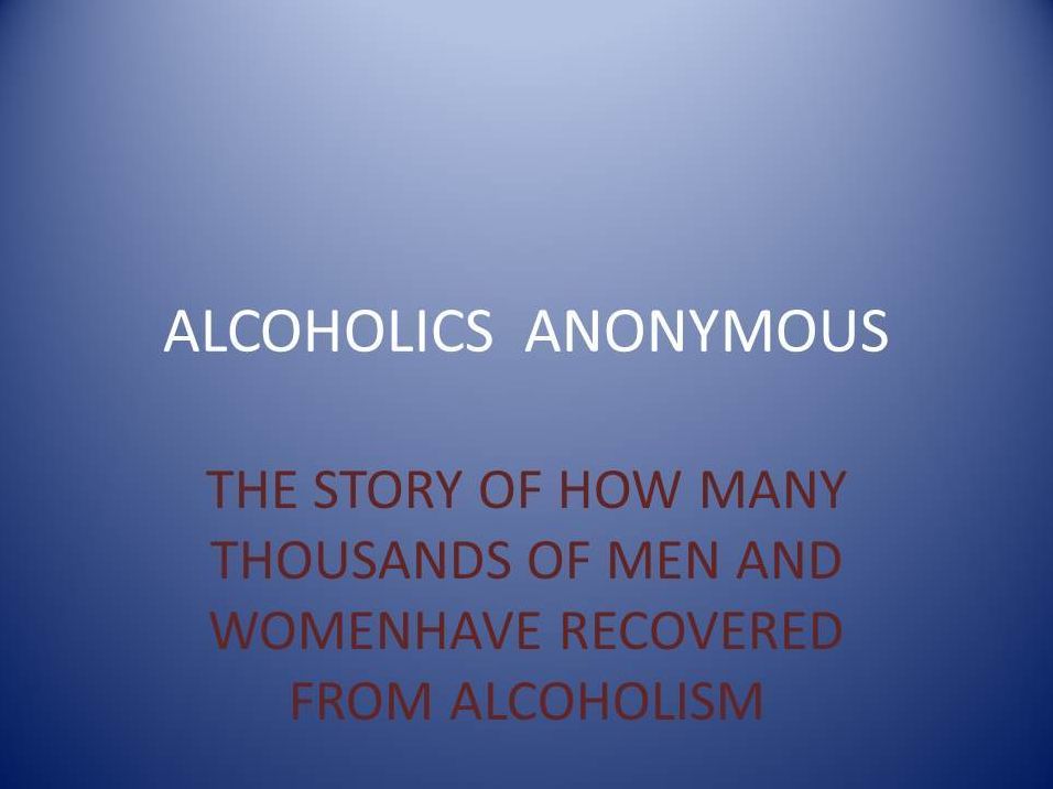 Alcoholics Anonymous Book VIK
