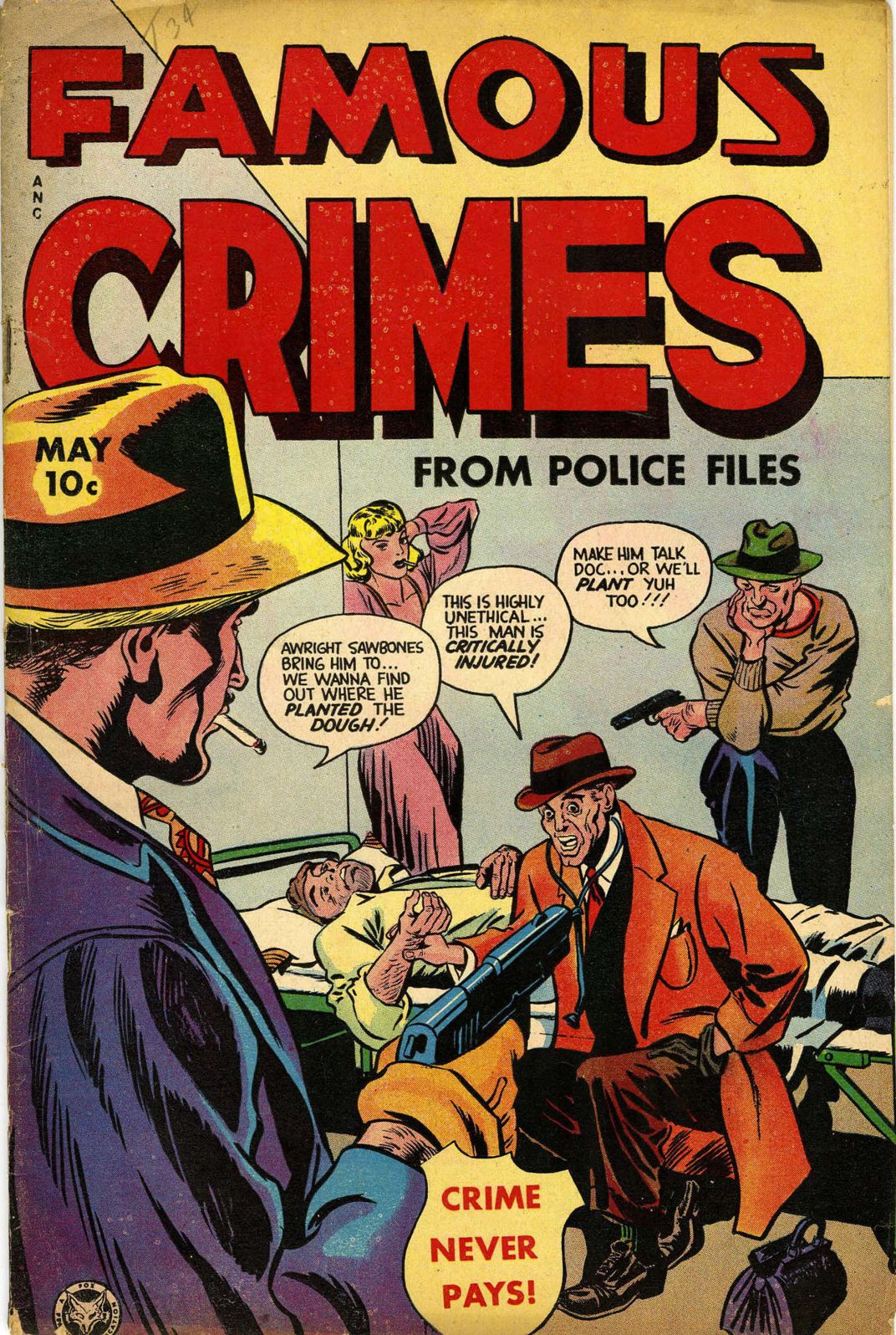 Famous Crimes Number 9 Crime Comic Book