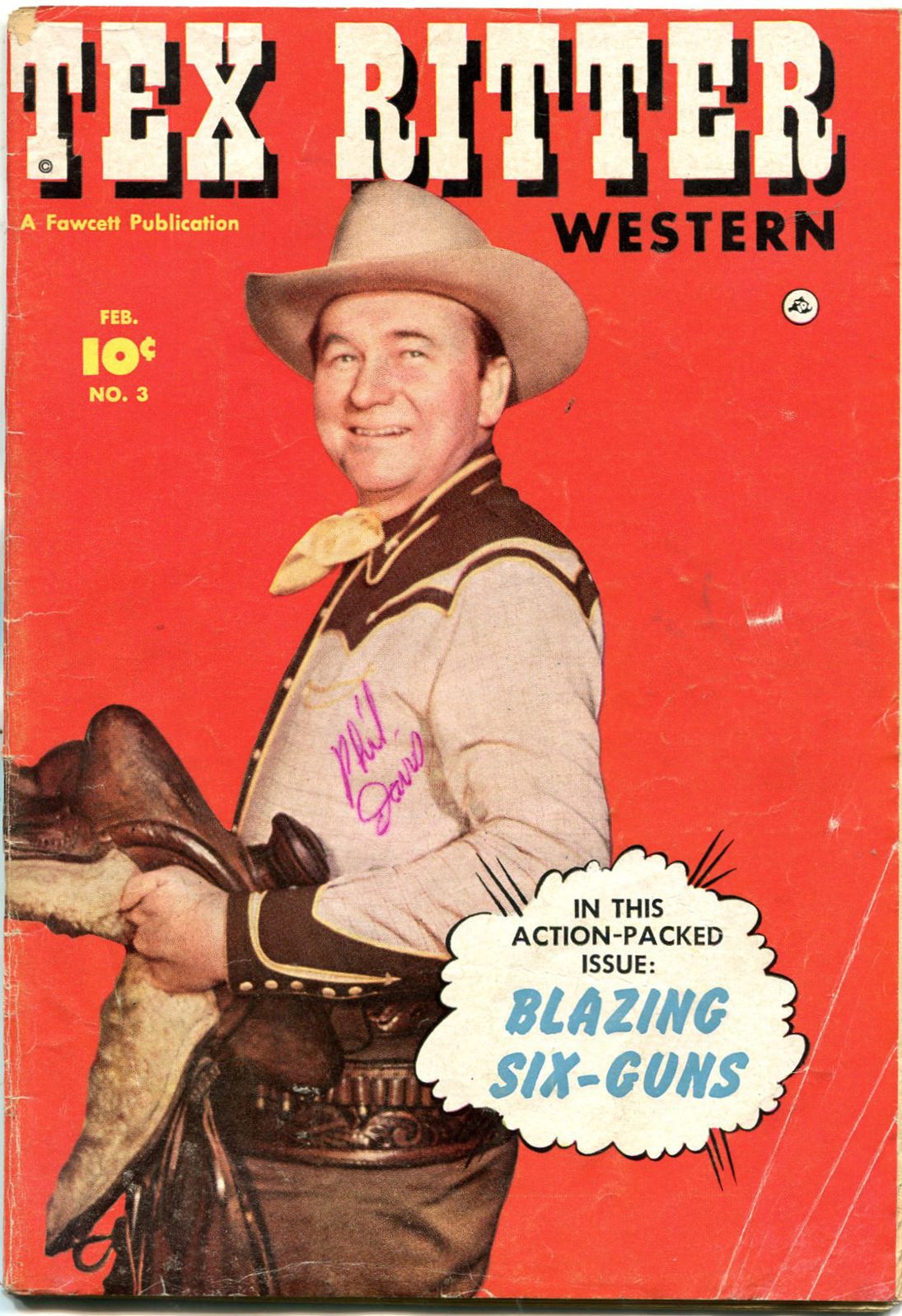 Tex Ritter Number 3 Western Comic Book