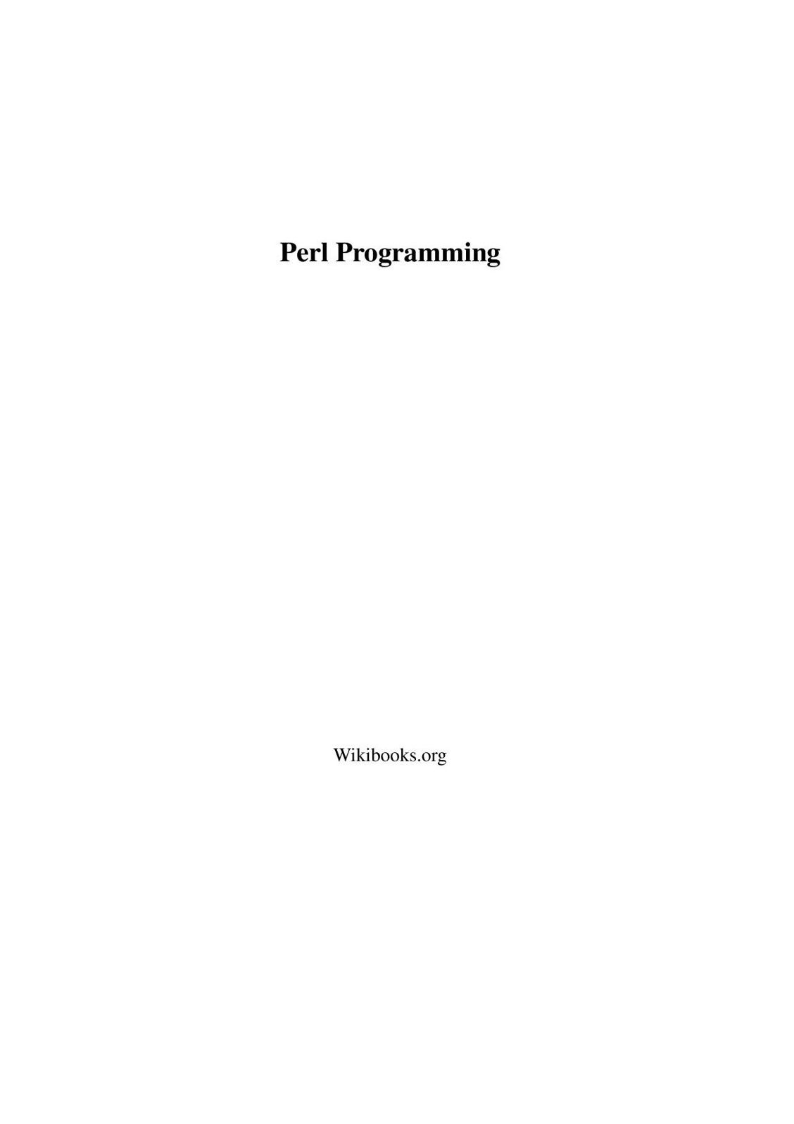 Principles of Programming Languages Version 0.7