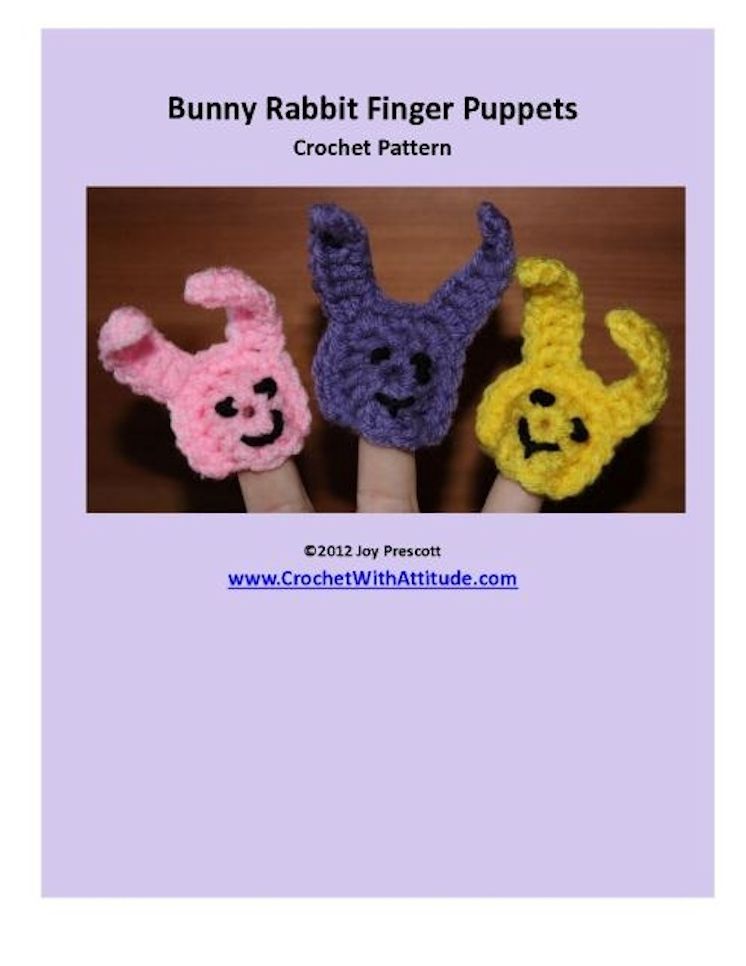 Bunny Rabbit Finger Puppets Crochet Pattern