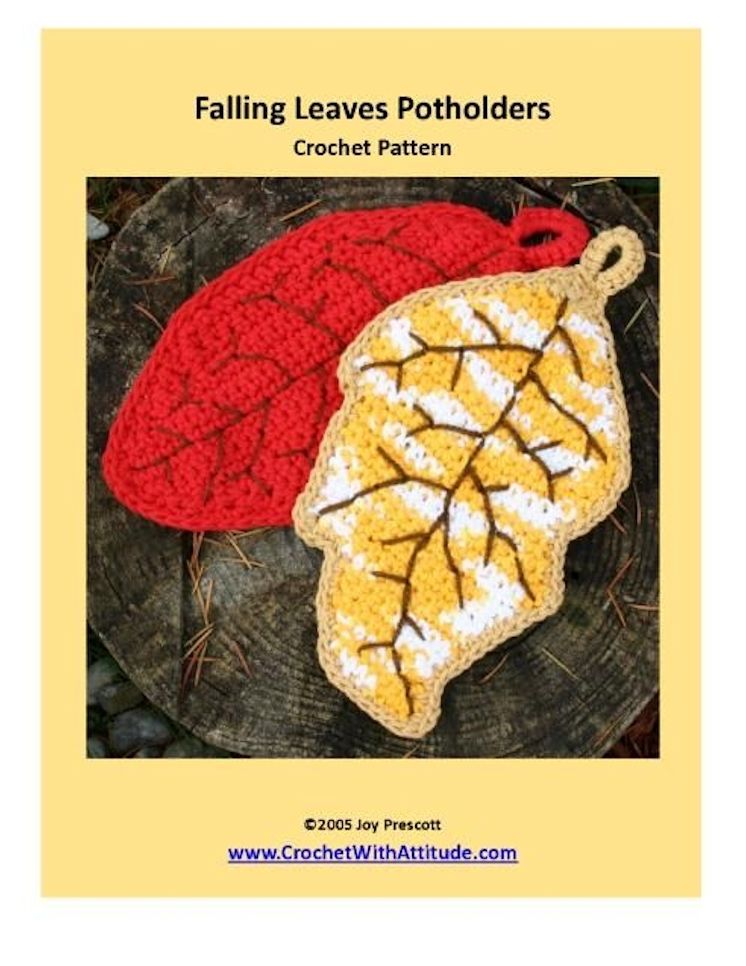Falling Leaves Potholders Crochet Pattern