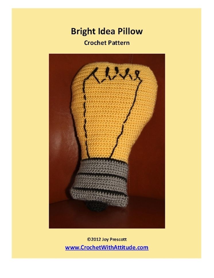 Bright Idea Light Bulb Pillow Crochet Pattern
