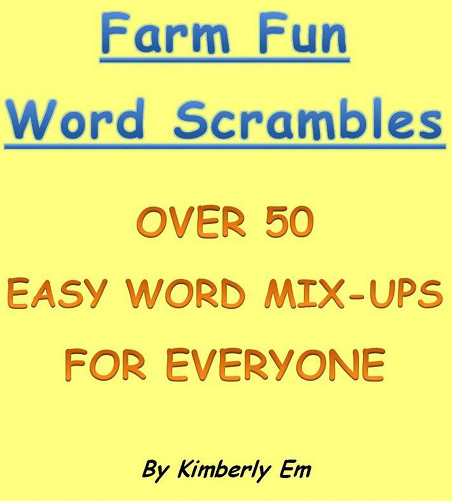 Farm Fun Word Scrambles - Over 50 Word Puzzles