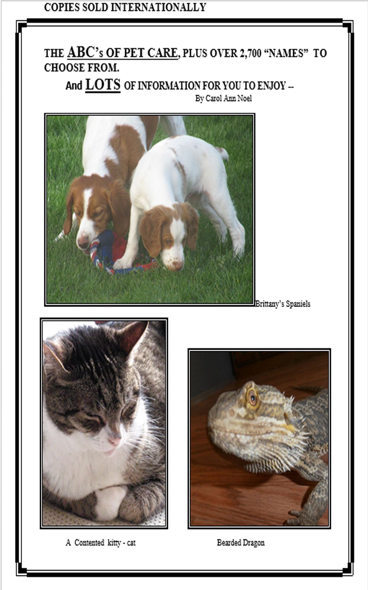 ABC’s OF PET CARE, plus over 2,700 names to choose from--