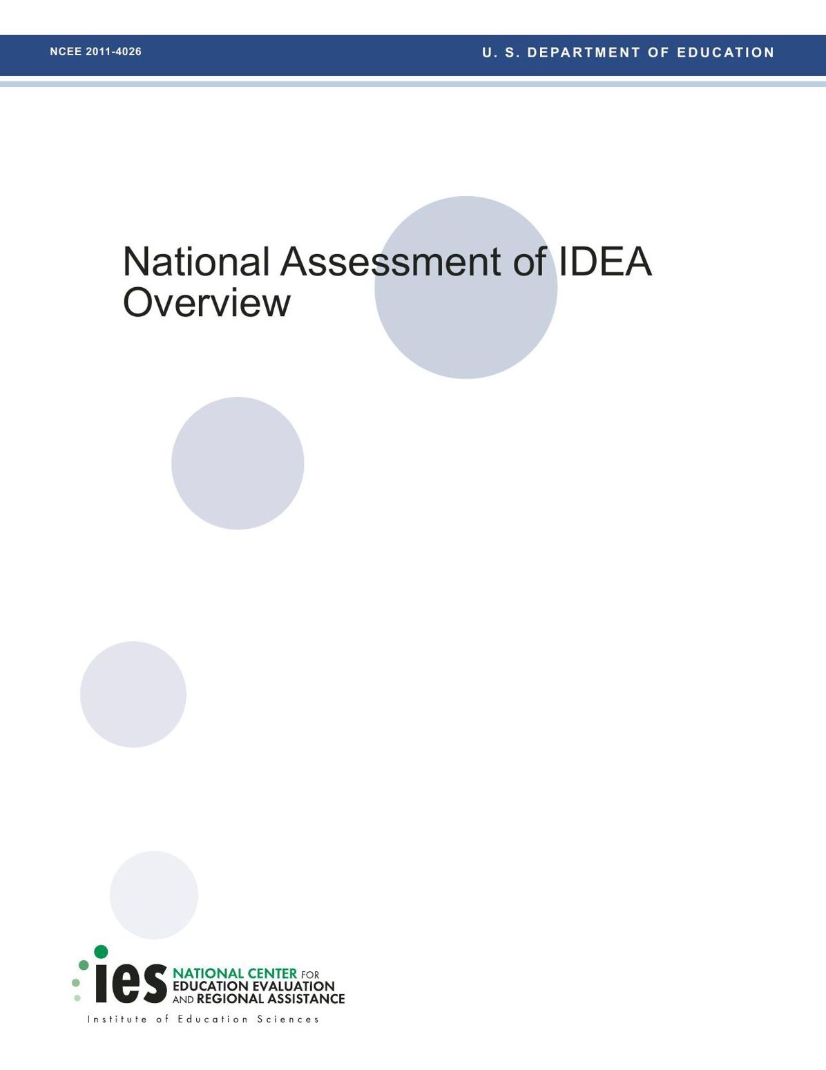 National Assessment of IDEA Overview
