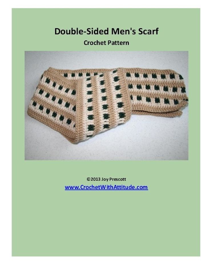 Double Sided Men's Scarf Crochet Pattern