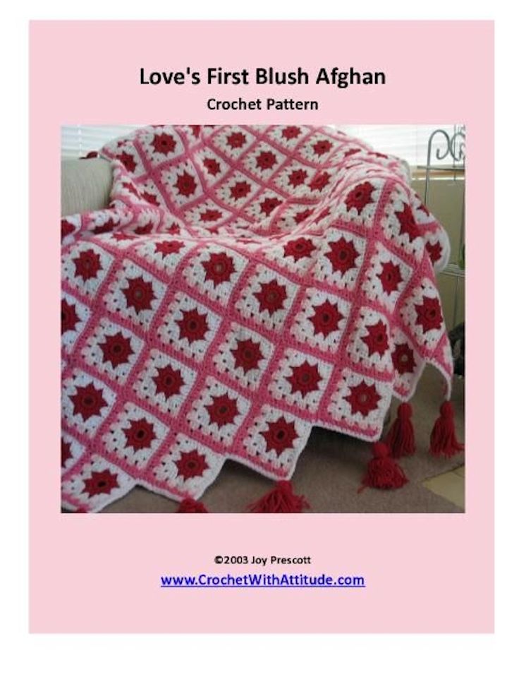 Love's First Blush Afghan Crochet Pattern