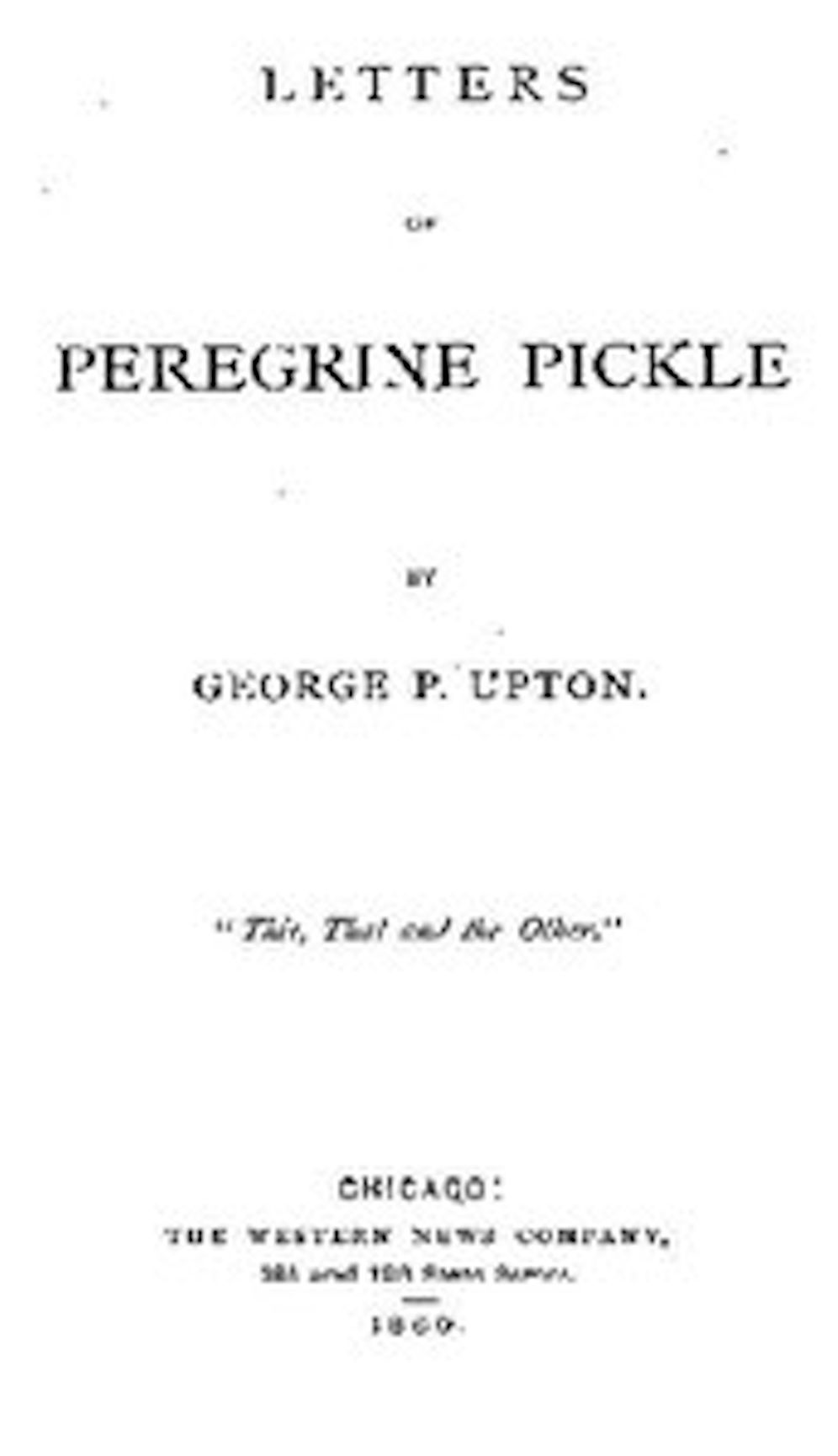 Letters of Peregrine Pickle (Illustrated)