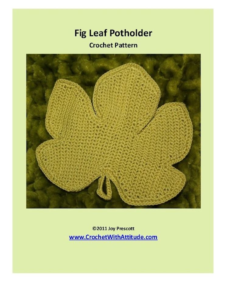 Fig Leaf Potholder Crochet Pattern