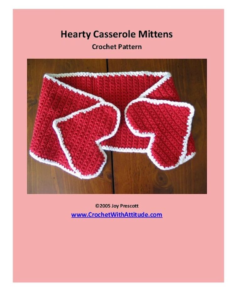 Hearty Casserole Mittens Crochet Pattern