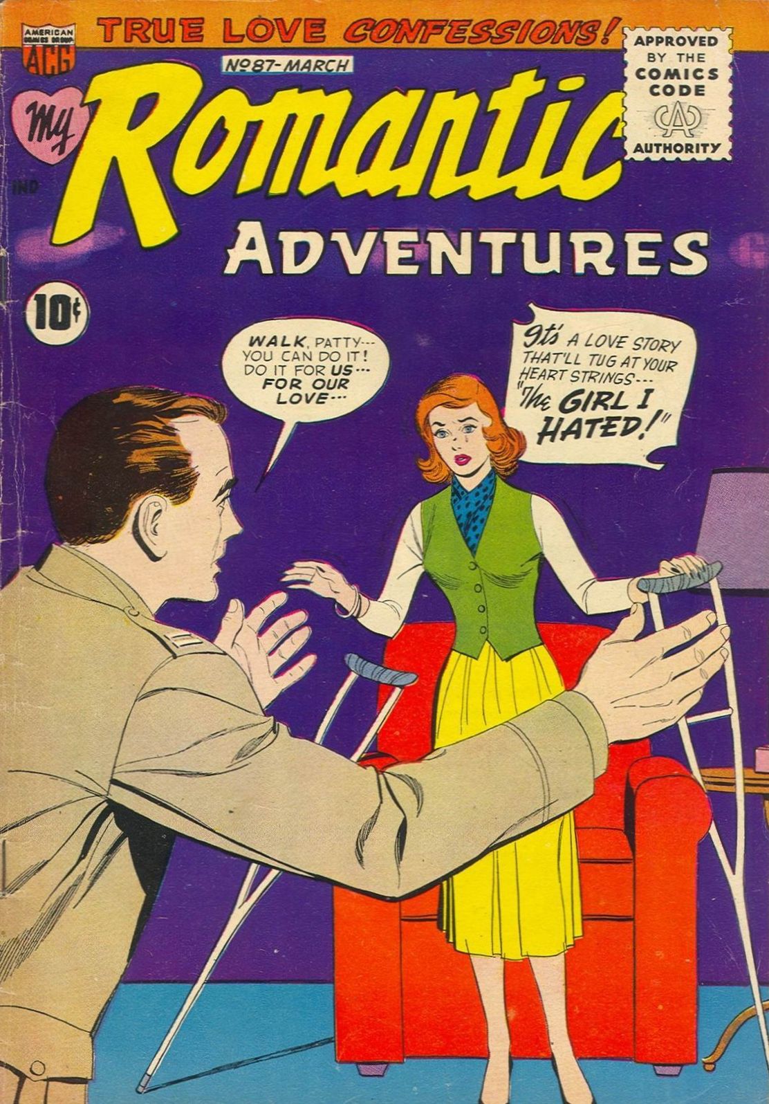 My Romantic Adventures Number 87 Romance Comic Book