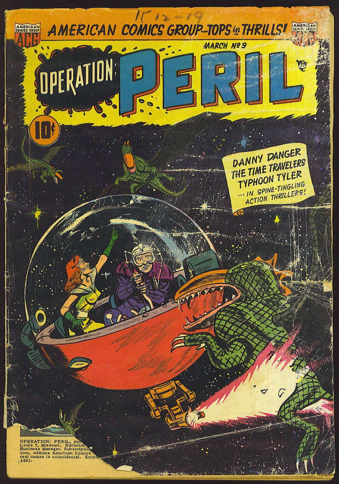 Operation Peril Number 9 Golden Age Comic Book