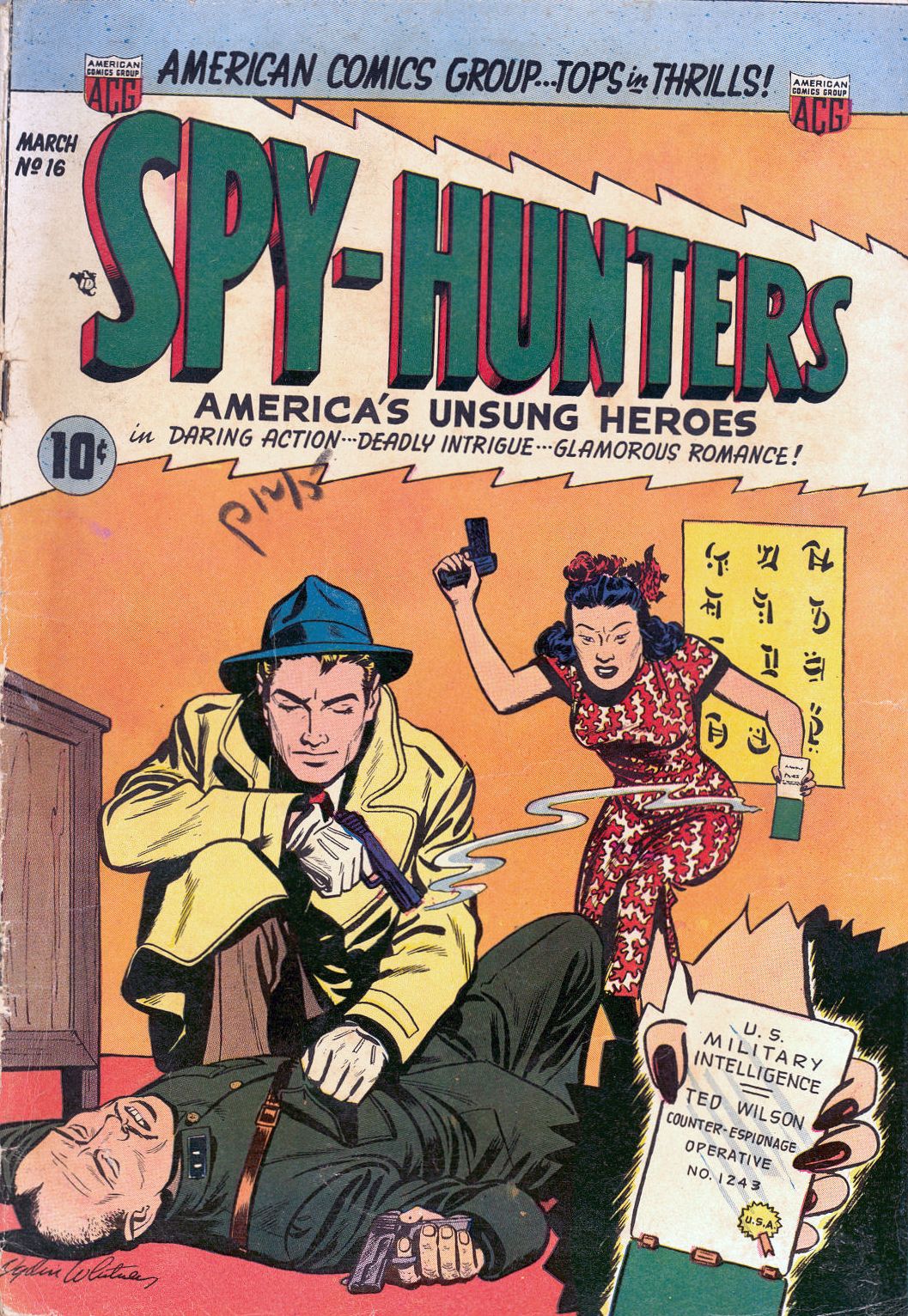 Spy-Hunters Number 16 War Comic Book