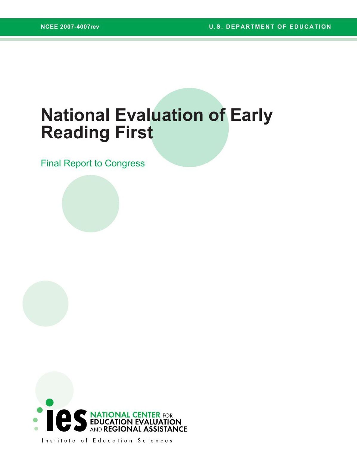 National Evaluation of Early Reading First