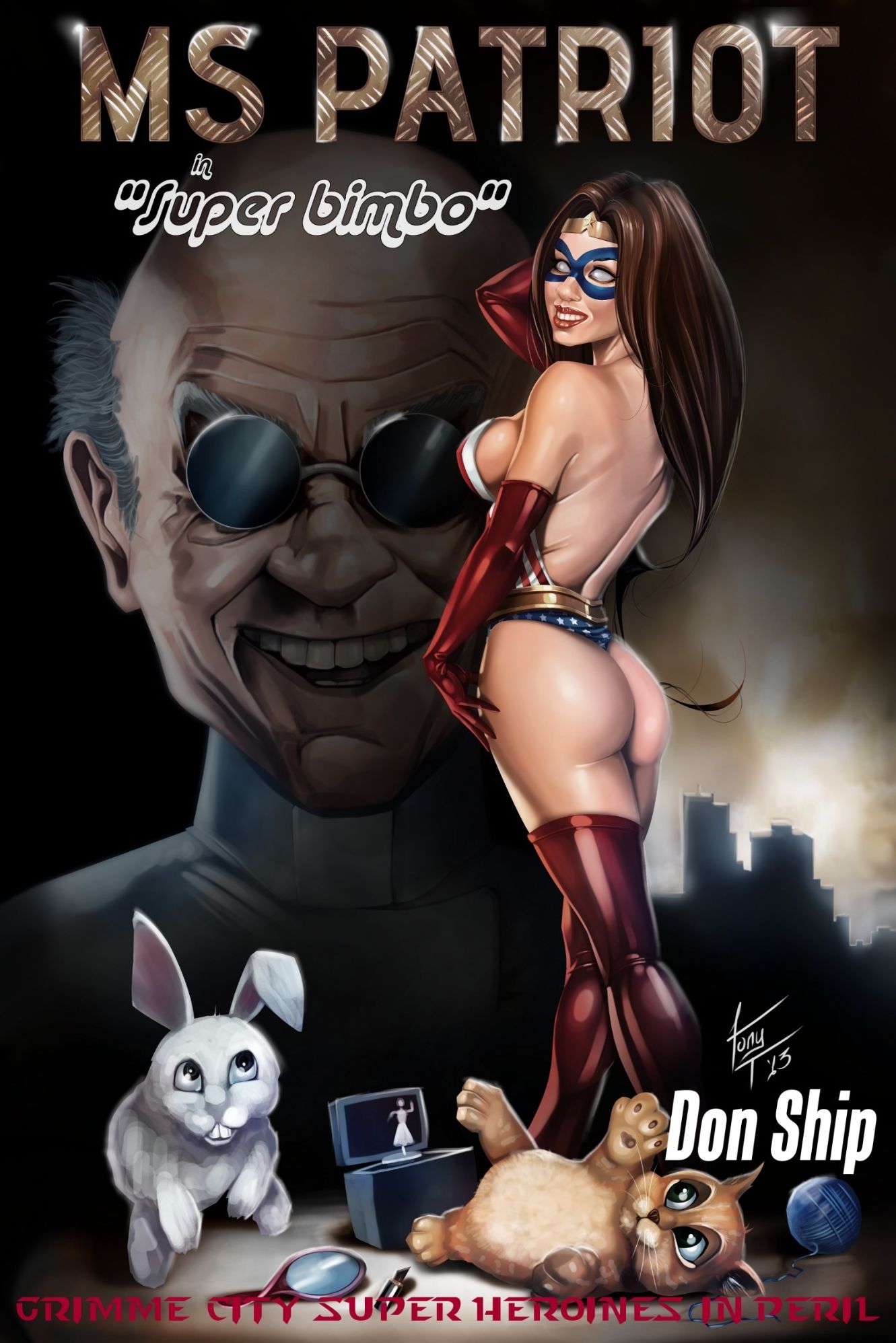 Ms Patriot: Super Bimbo (Grimme City Super Heroines in Peril)