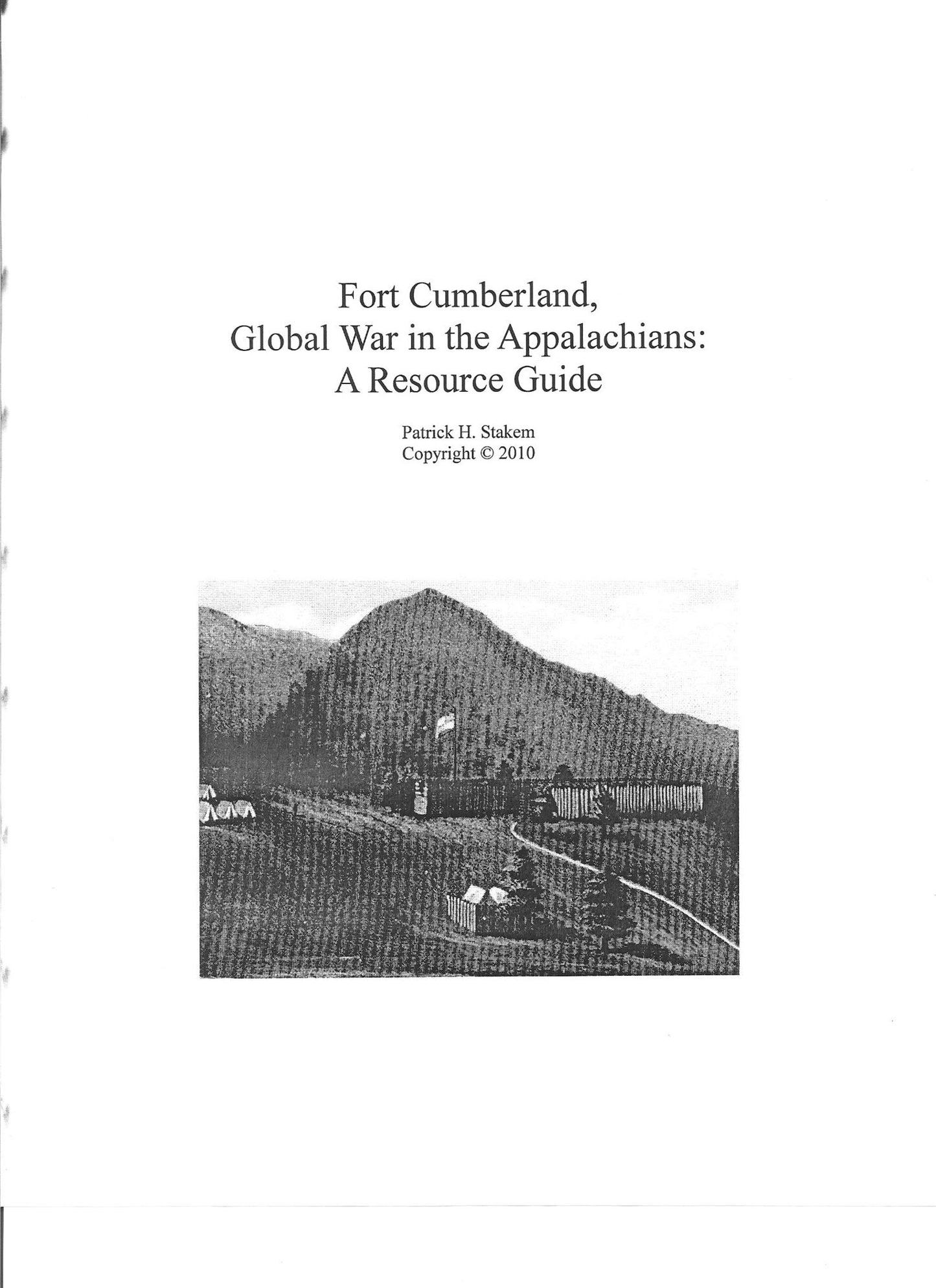 Fort Cumberland, Global War in the Applachians