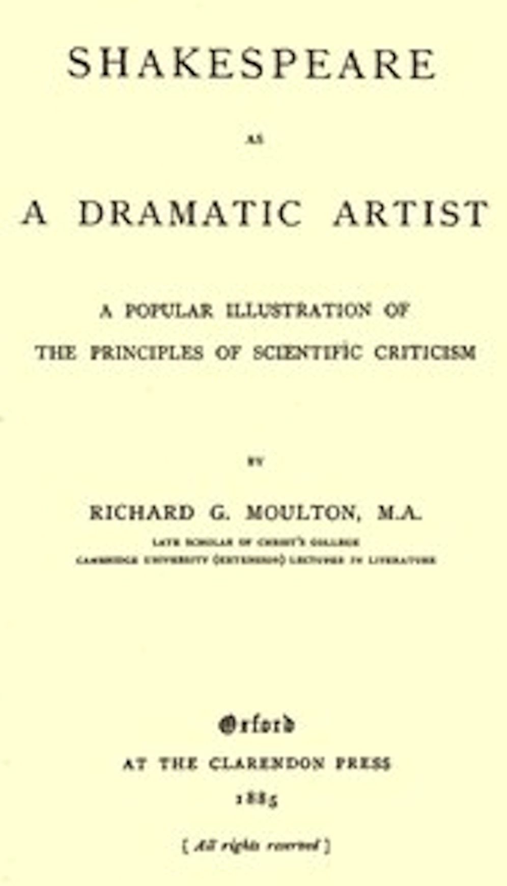 Shakespeare as a Dramatic Artist (Illustrated)