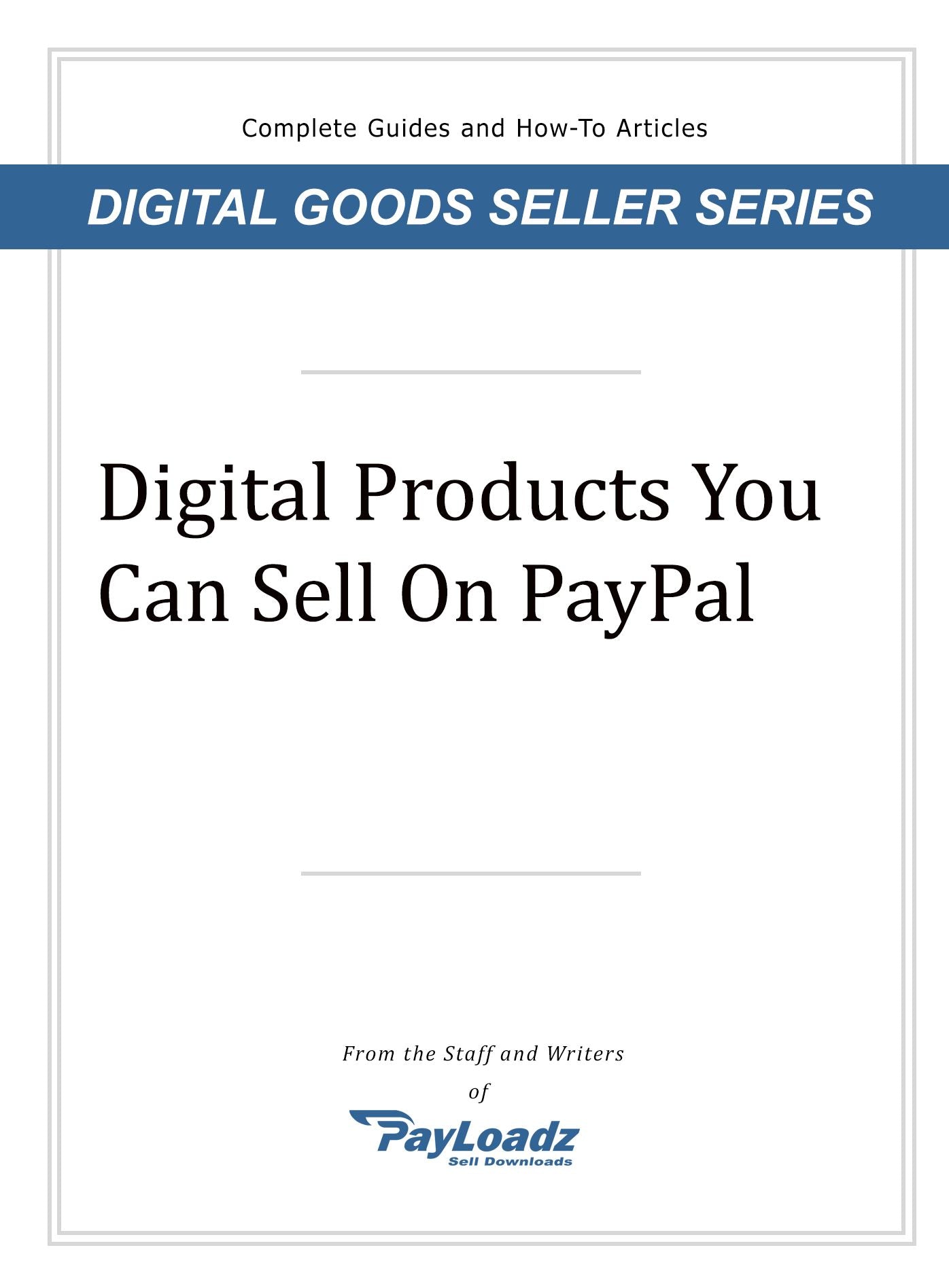 Digital Products You Can Sell On Paypal