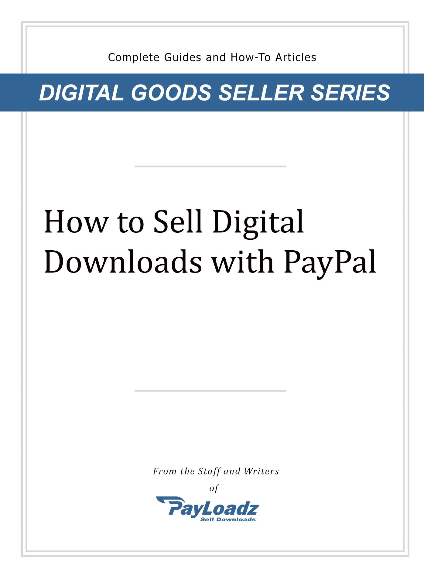 How to Sell Digital Downloads With Paypal