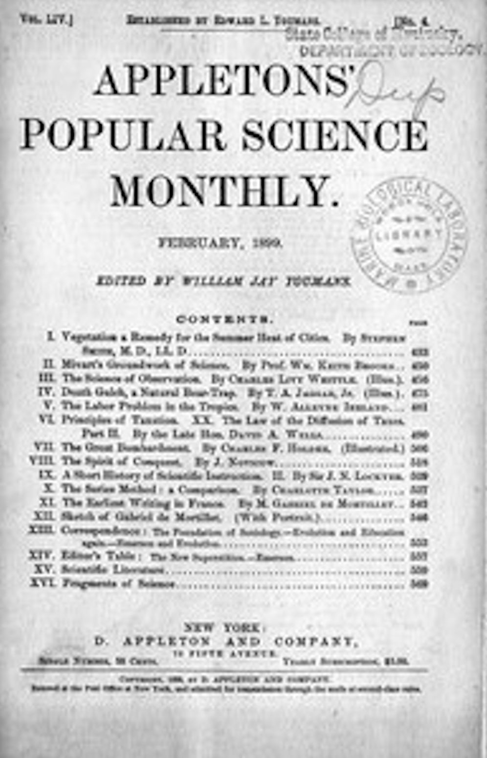 Appletons' Popular Science Monthly, February 1899 (Illustrated)