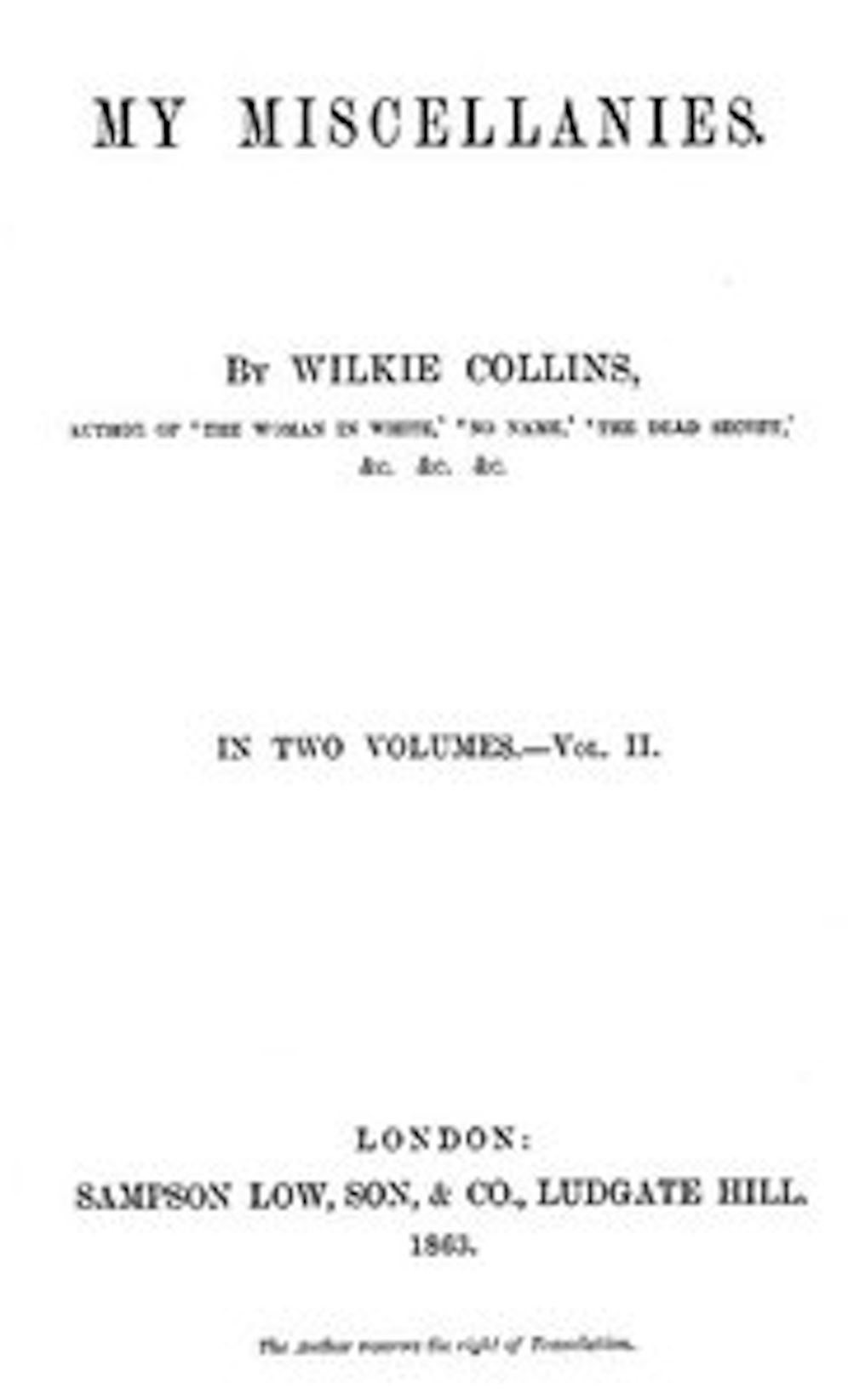 My Miscellanies, Vol. 2 (of 2)