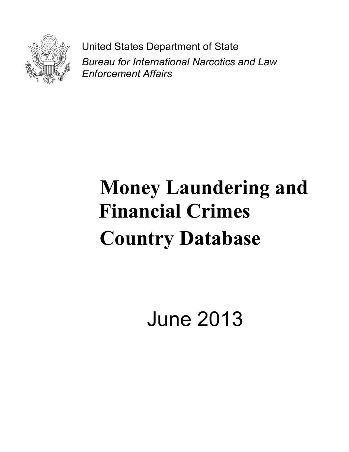 Money Laundering and Financial Crimes Country Database