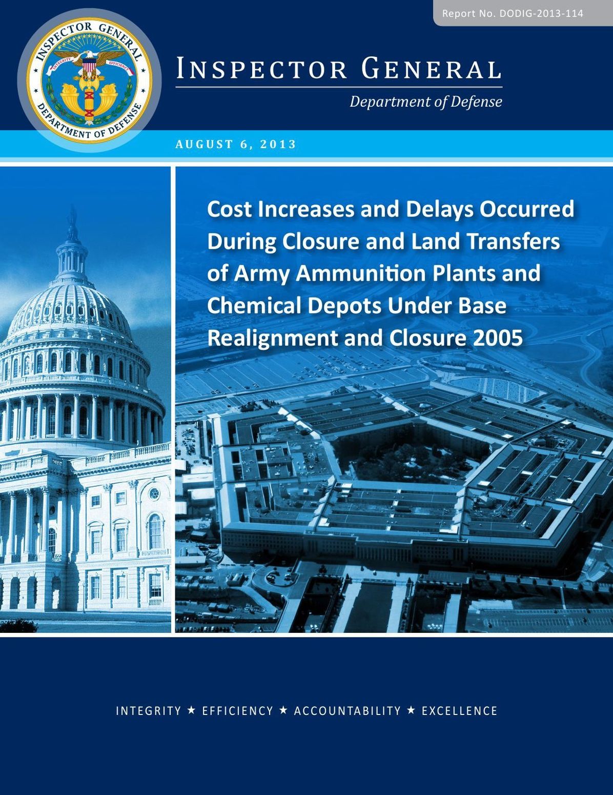 Cost Increases and Delays Occurred During Closure and Land Transfers of Army Ammunition Plants and Chemical Depots Under Base Realignment and Closure 2005