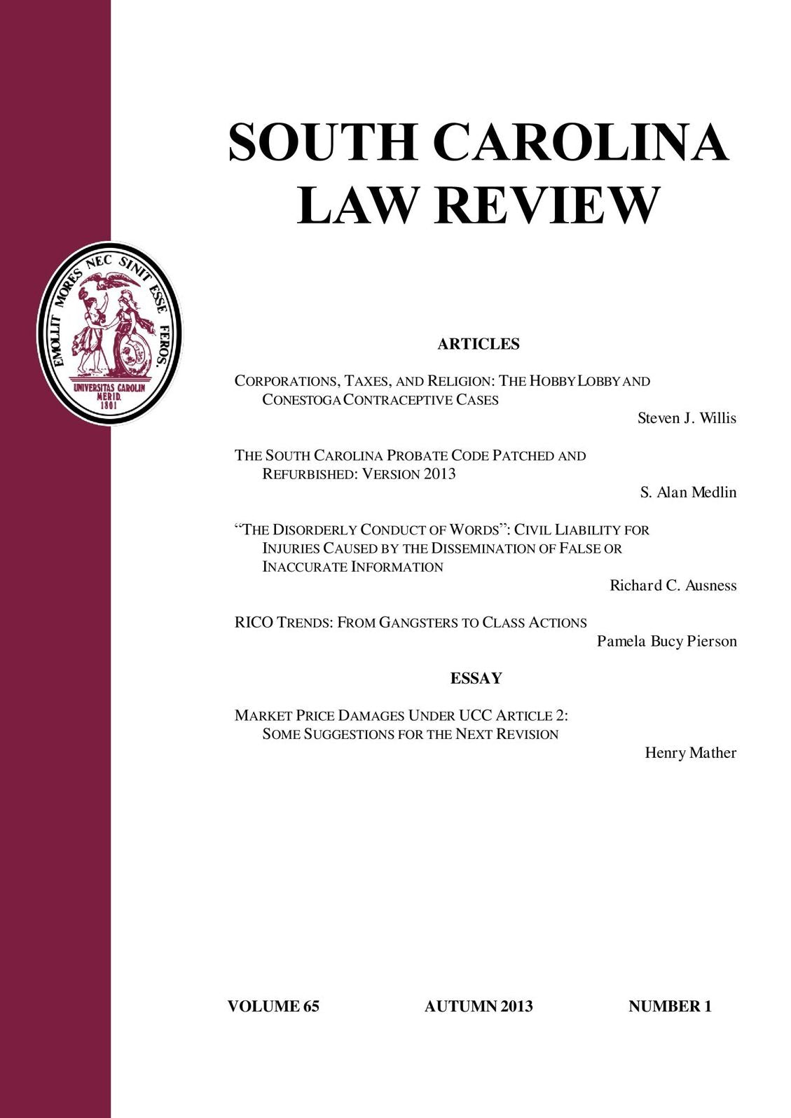 Market Price Damages Under UCC Article 2: Some Suggestions for the Next Revision