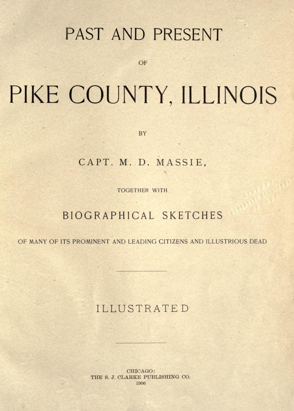 Past and present of Pike County, Illinois