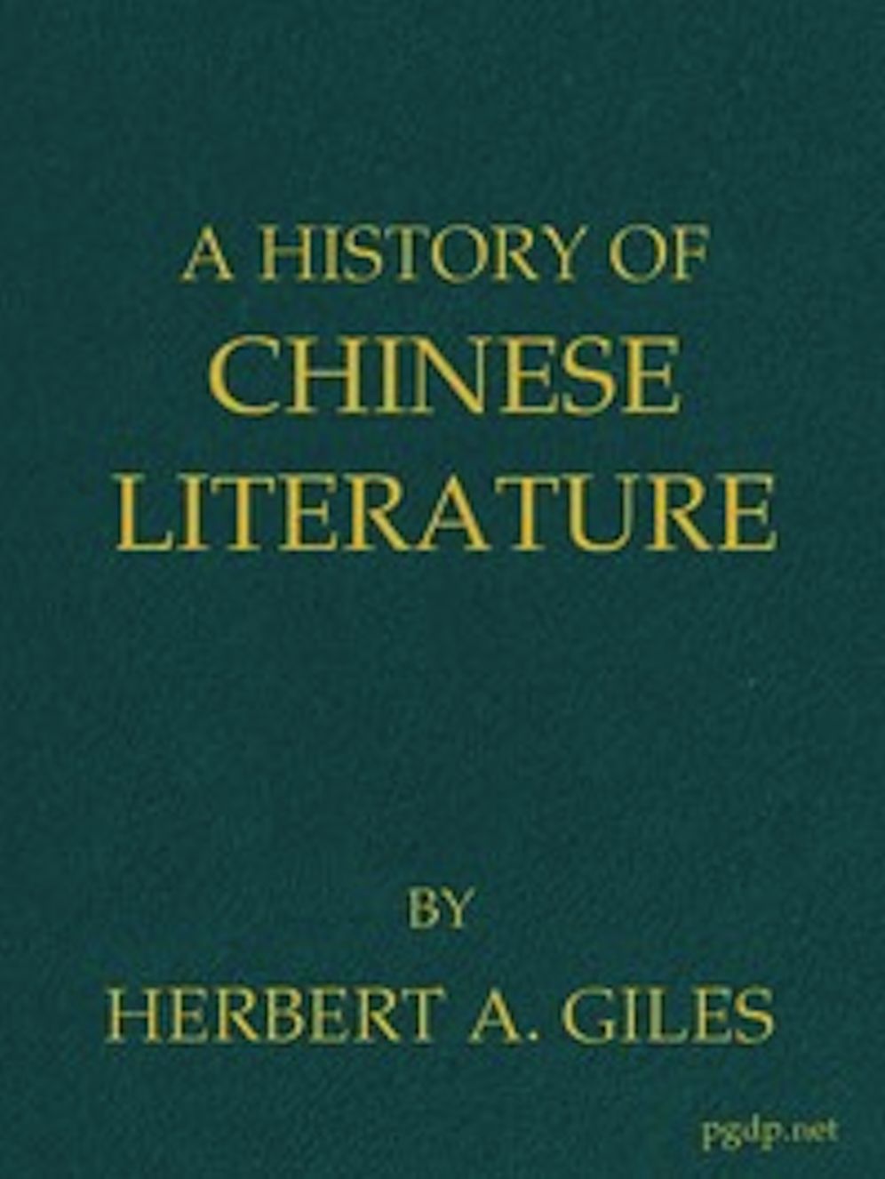 A History of Chinese Literature (Illustrated)