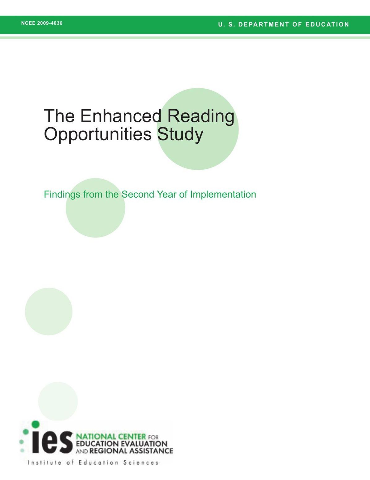 The Enhanced Reading Opportunities Study: Findings from the Second Year of Implementation
