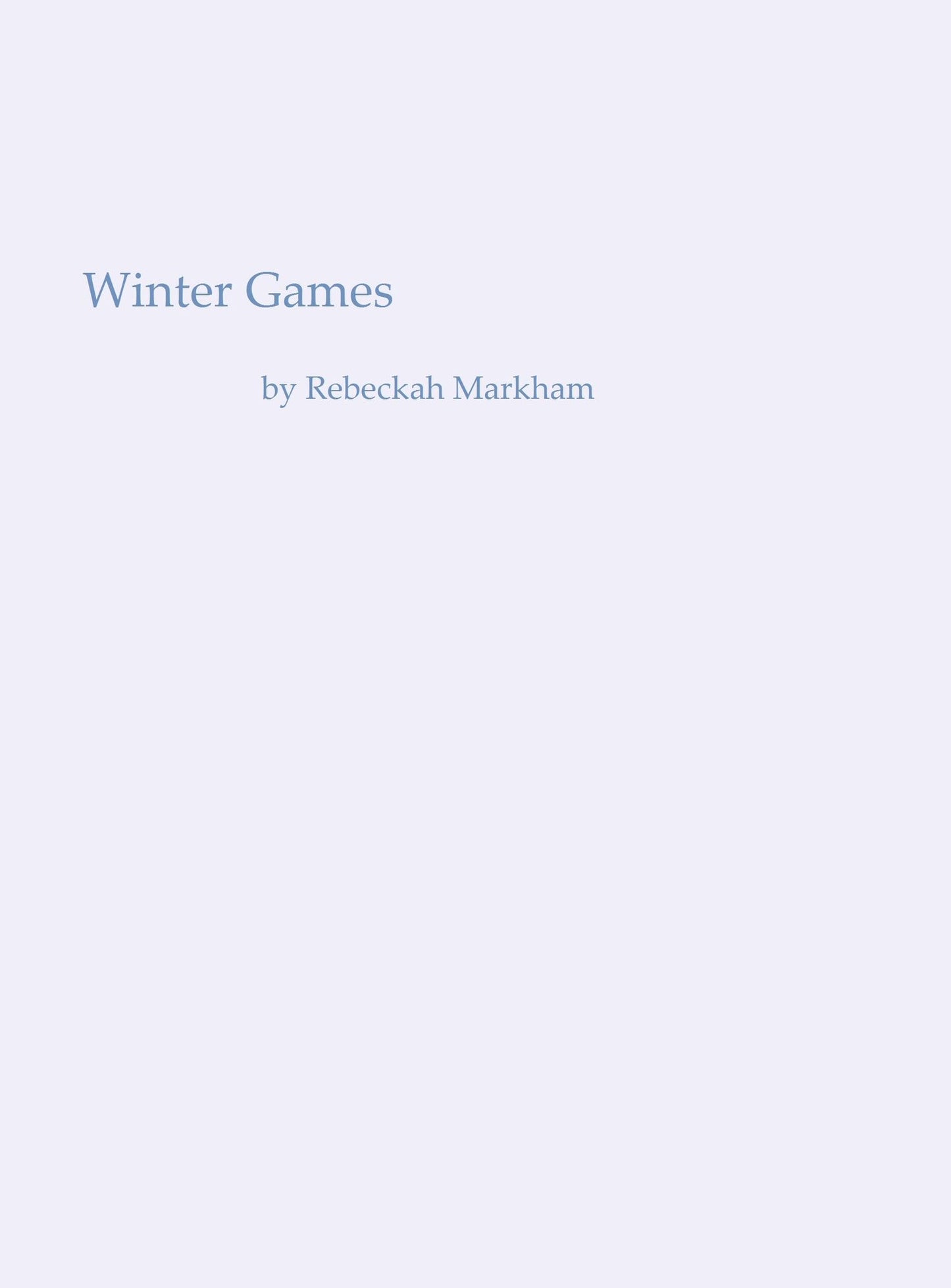 Winter Games