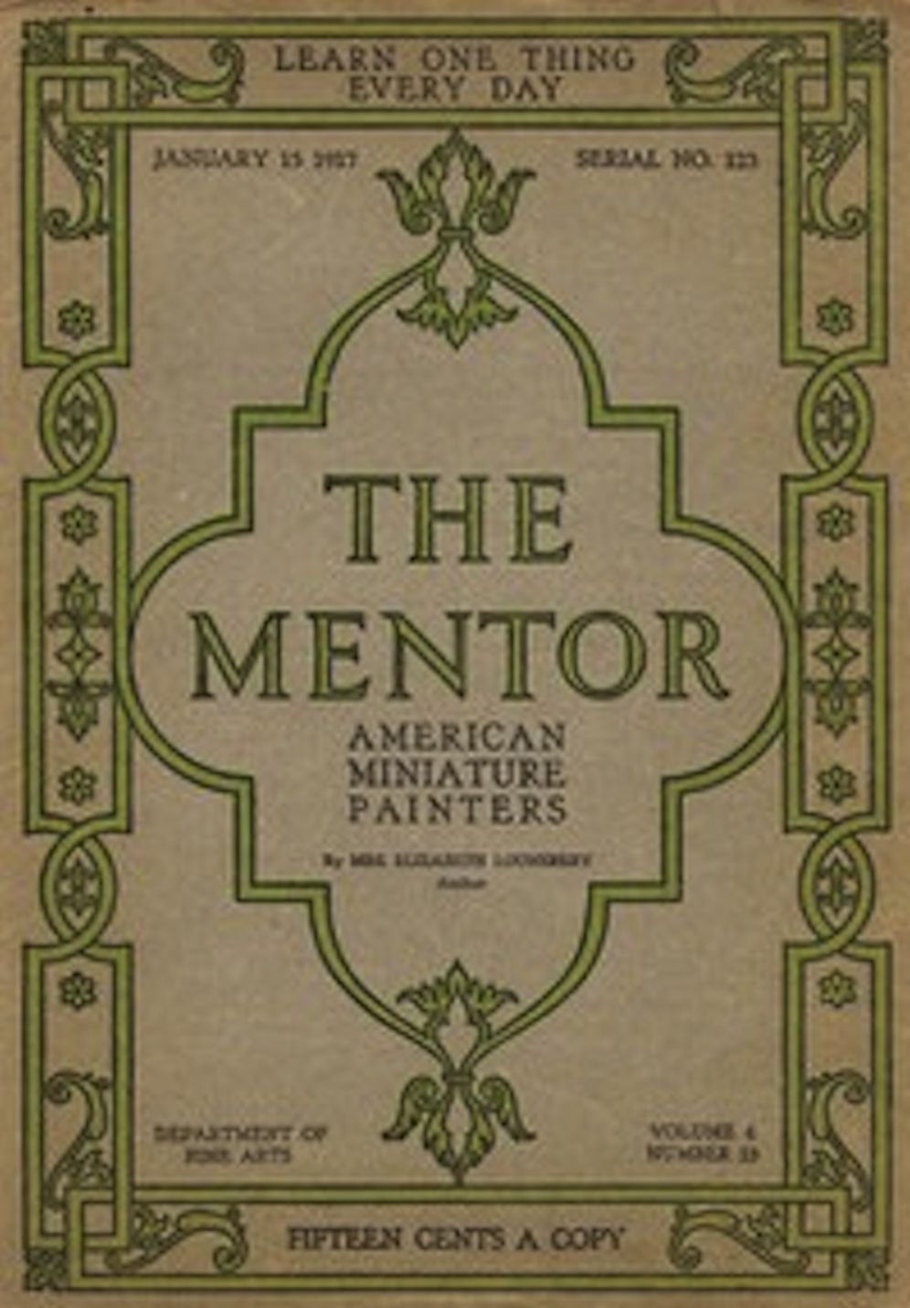 The Mentor, January 15, 1917, Serial No. 123 (Illustrated)