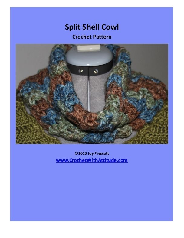 Split Shell Cowl Scarf Crochet Pattern
