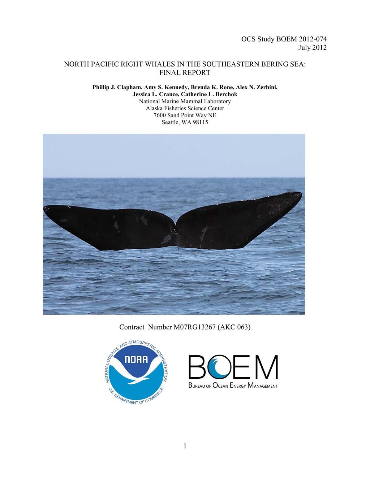 NORTH PACIFIC RIGHT WHALES IN THE SOUTHEASTERN BERING SEA