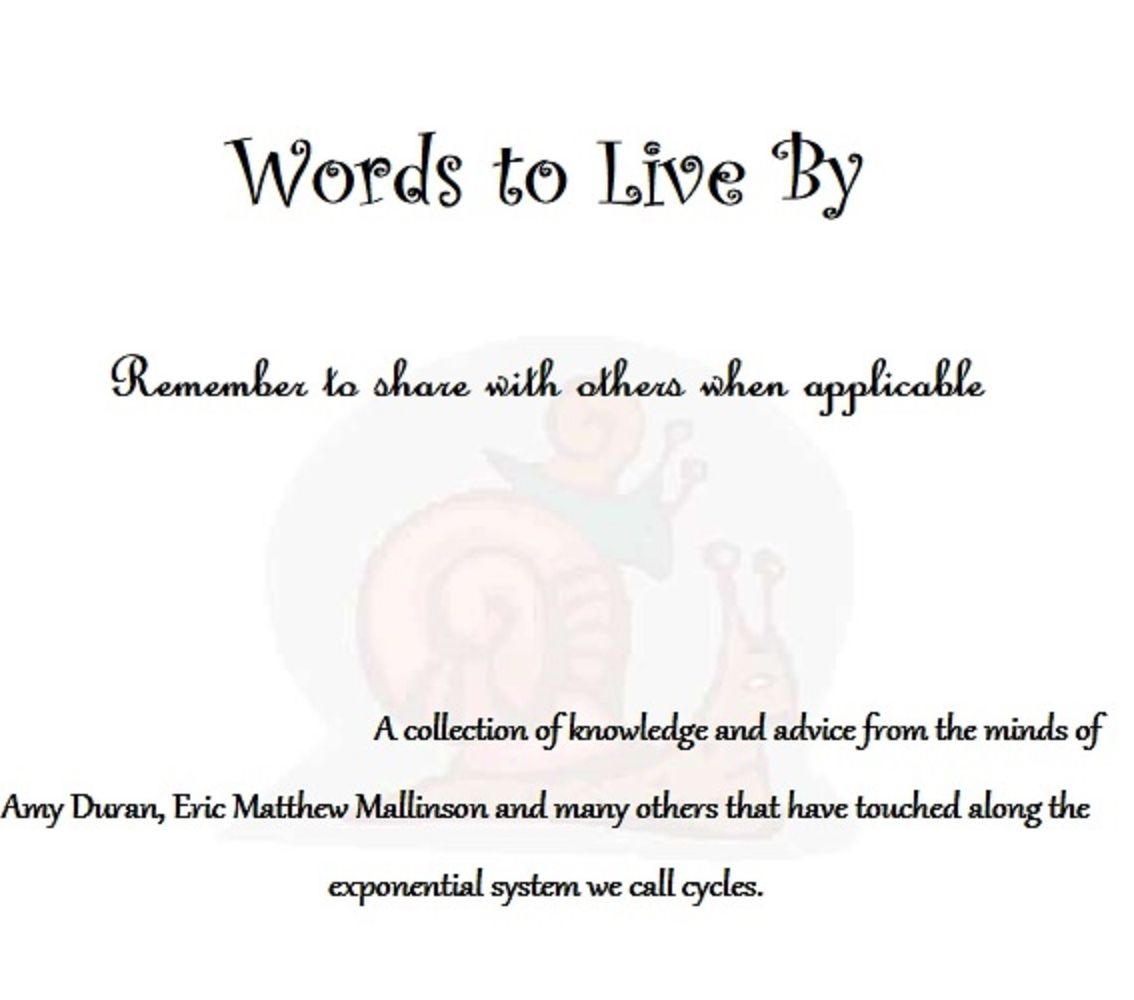 Words To Live By