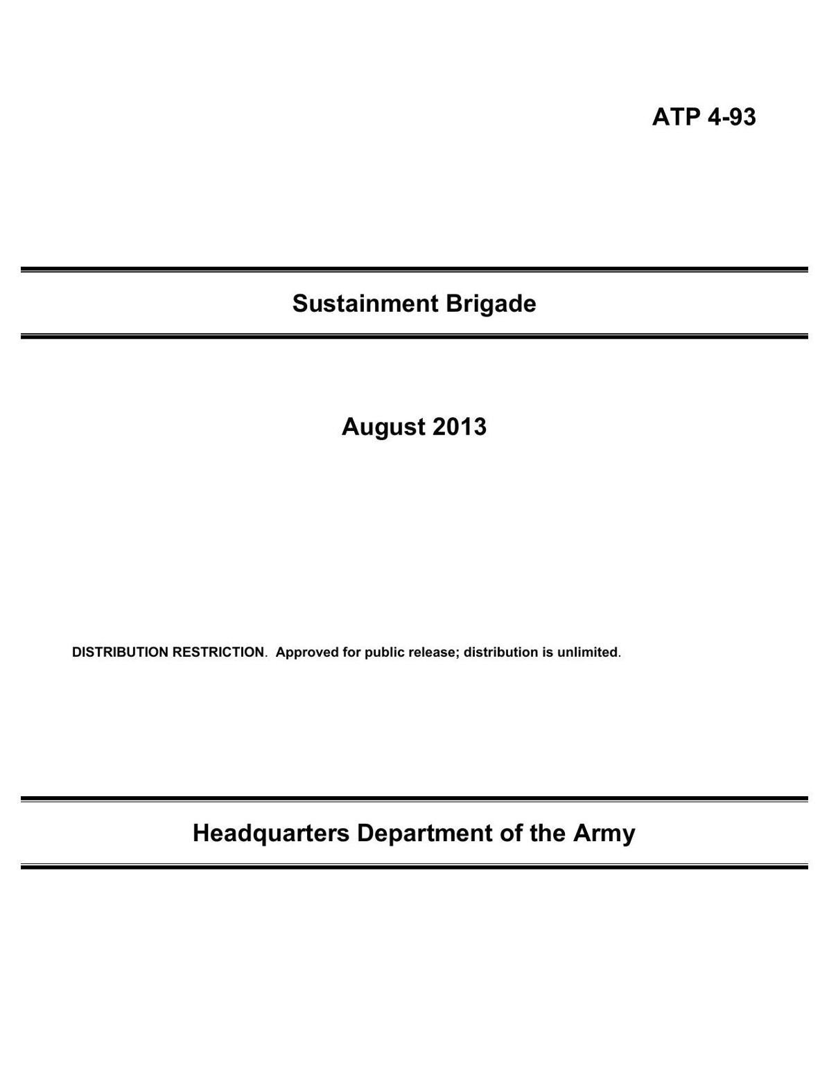 Sustainment Brigade