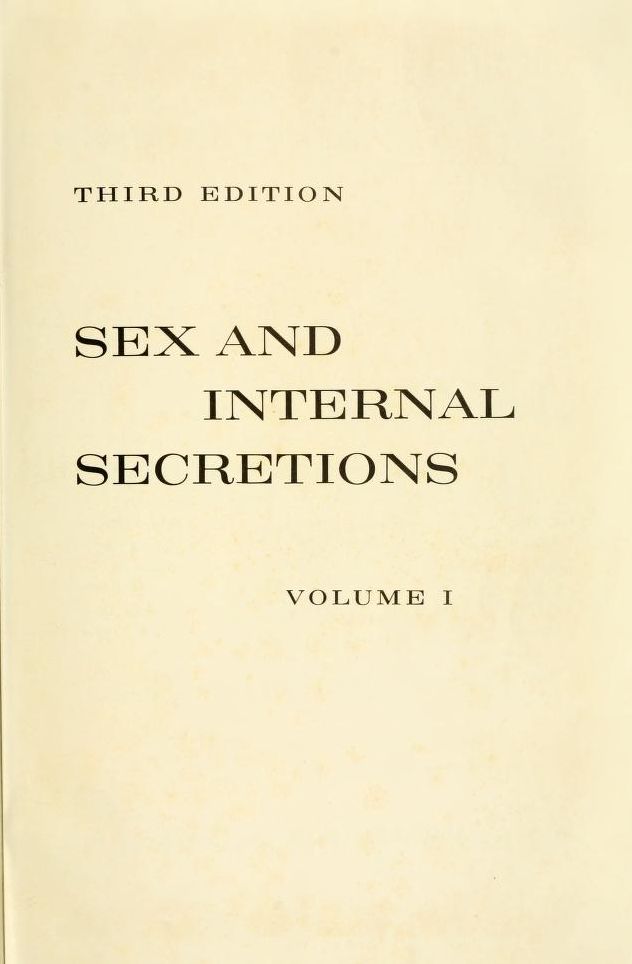 Sex and Internal Secretions