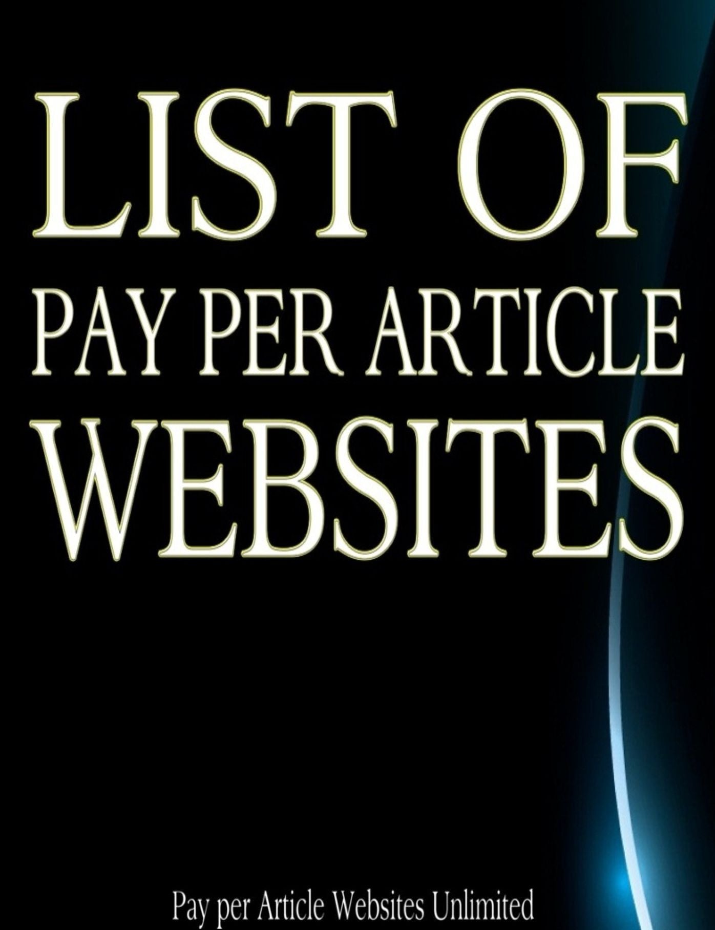 List of Pay per Article Websites