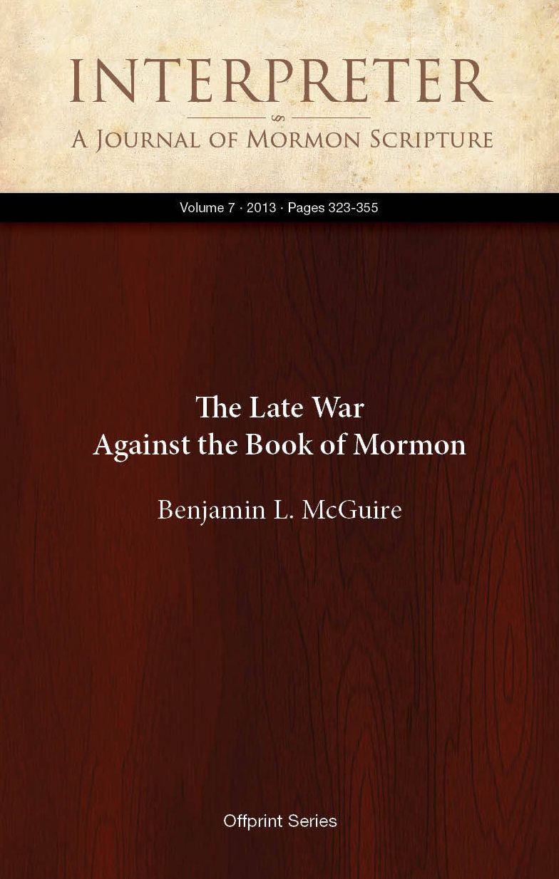 The Late War Against the Book of Mormon