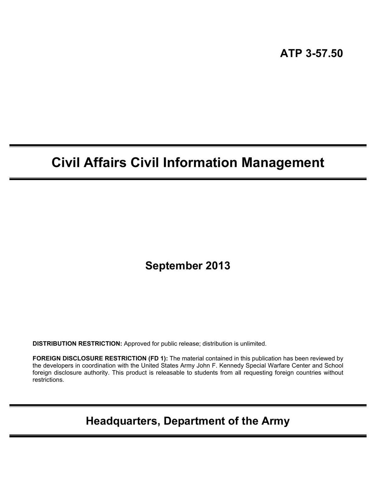 Civil Affairs Civil Information Management