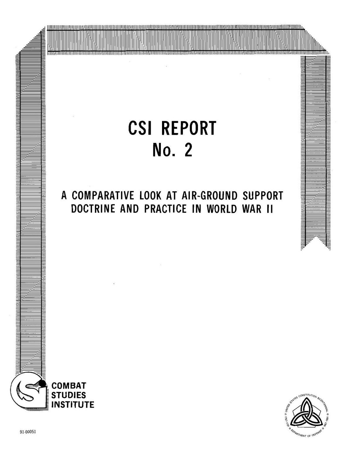 A Comparative Look At Air-Ground Support Doctrine And Practice in World War II