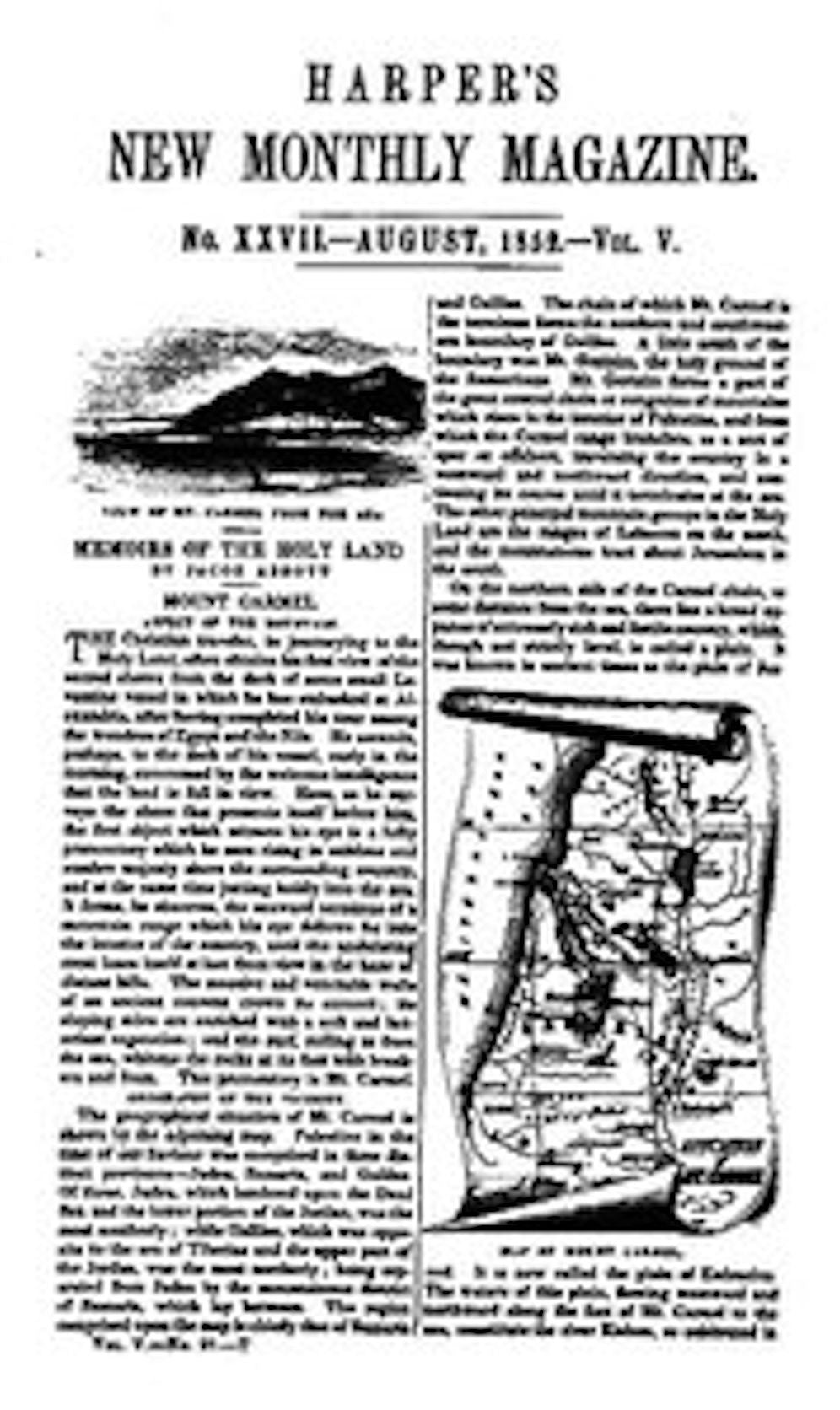 Harper's New Monthly Magazine, No. XXVII, August 1852, Vol. V (Illustrated)